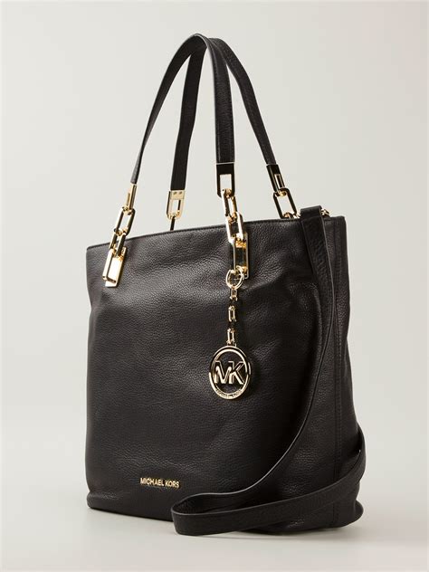 michael kors black bag with black hardware|black genuine leather shoulder bag.